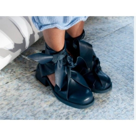 KULTDOMINI X HELEN LAWRENCE black shoes with large leather bows Size EU … - Picture 2 of 14